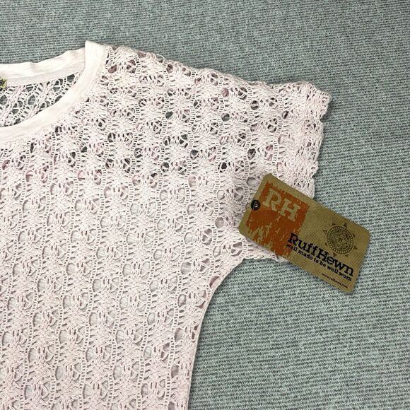 Ruff Hewn Shirt Blouse Top Pink Women's Small Cottage Core Granny Core Tops - Picture 6 of 10